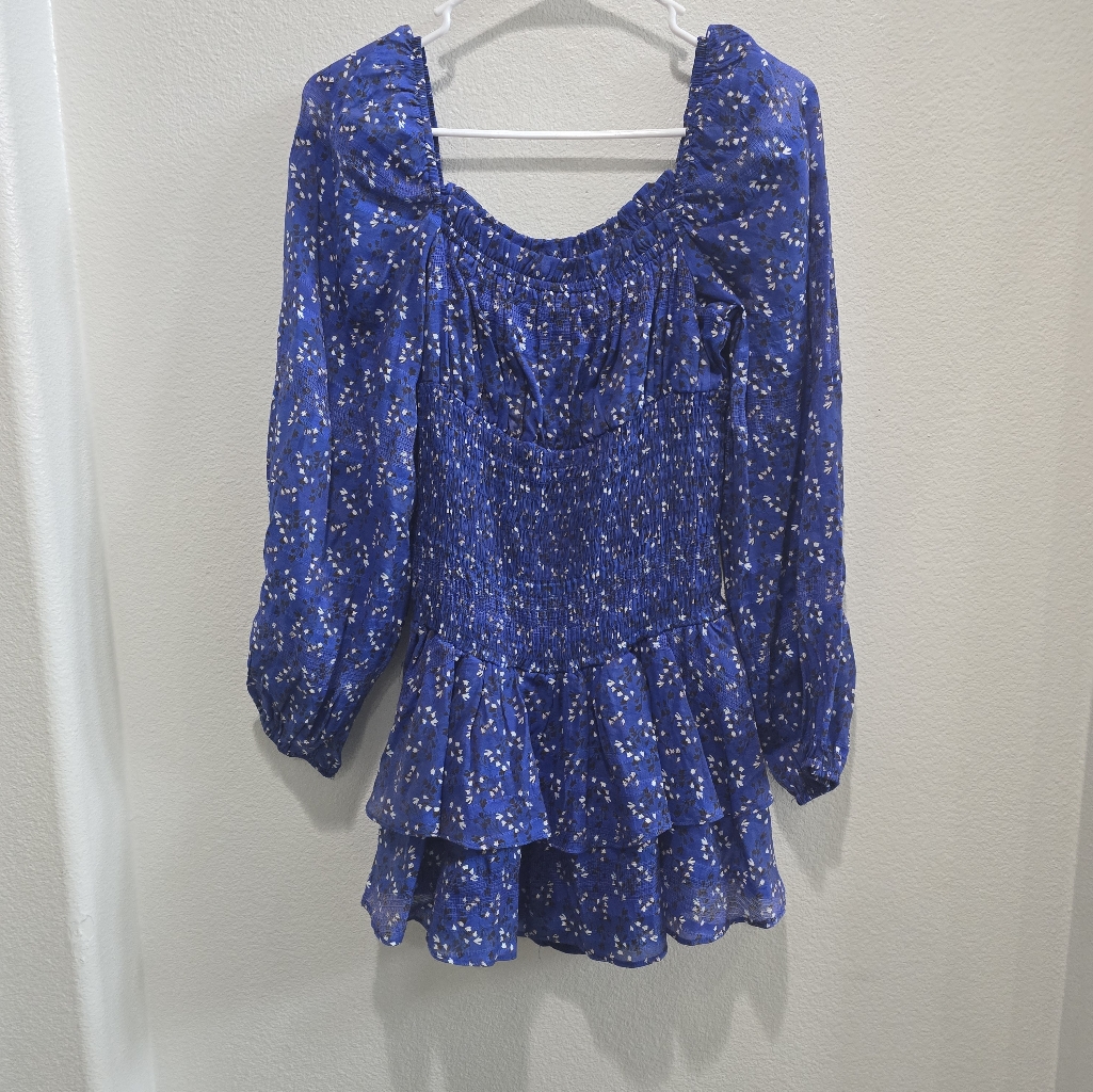 Rays For Days Long Sleeved Floral Print Romper Size Medium